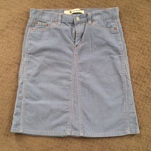 Gap corduroy powder blue skirt